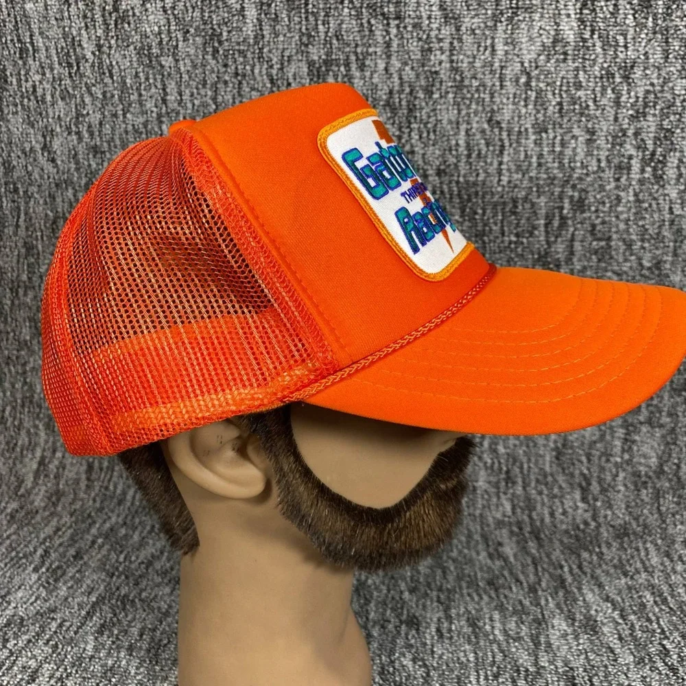Otto Gatorade Racing Team Hat Mens OSFA Orange Mesh Trucker Snapback Cap